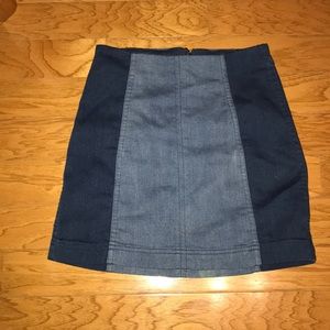 Free People High Waisted Jean Skirt